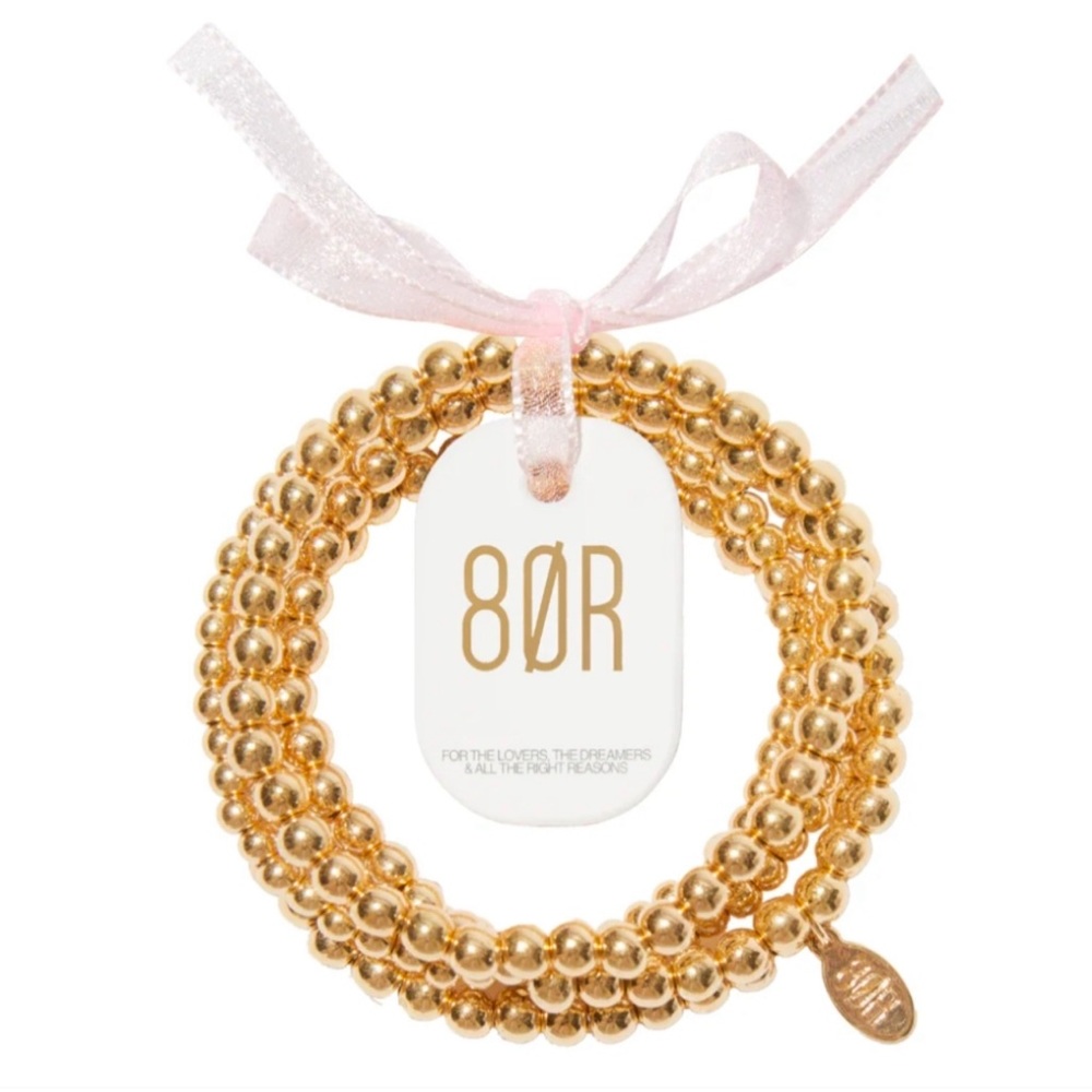 💛🆕💛 8 Other Reasons Set of 5 Stretch Bracelets (18K Gold Plated)